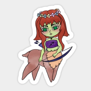 Zodiac Sagittarius Girl Sticker